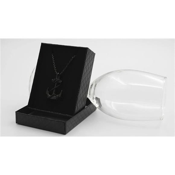 Lemu Jewelry Men's Nautical Anchor Necklace - Picture 2 of 7